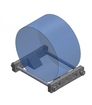 SanerBlock application diagram to hold the rollers of the transformers and to avoid rolling