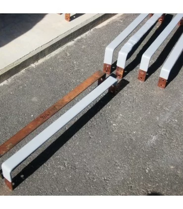 E/PEINTISO range Technikelec insulating paint before and after application insulation of substation busbars
