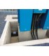Filtration of impurities inside a concrete tank to absorb dirt from the water